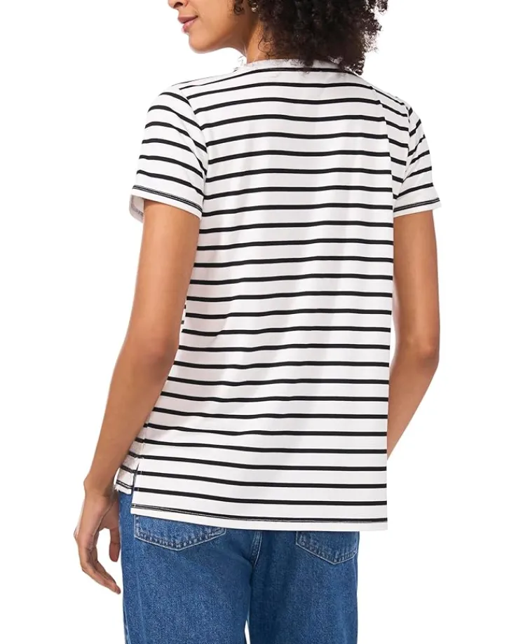 sequin_striped_tee_1.webp Vince Camuto Shirts & Tops<Sequin Striped Tee Rich Black
