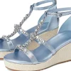 Naturalizer Sandals<Serena Ankle Straps Light Blue Metallic Leather