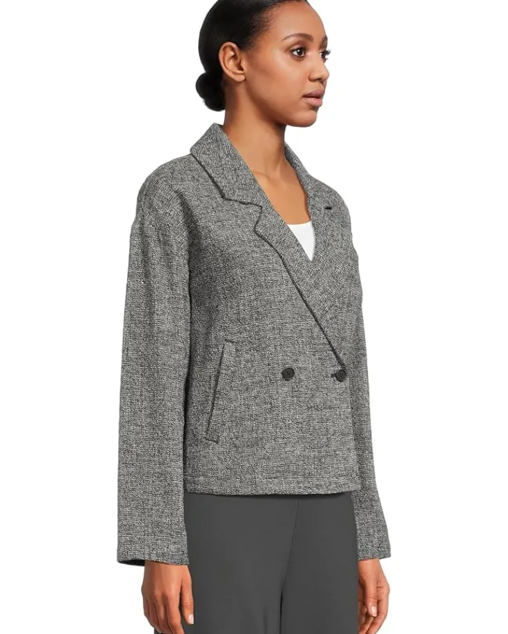 short_blazer_1.webp Eileen Fisher Coats & Outerwear<Short Blazer Black White