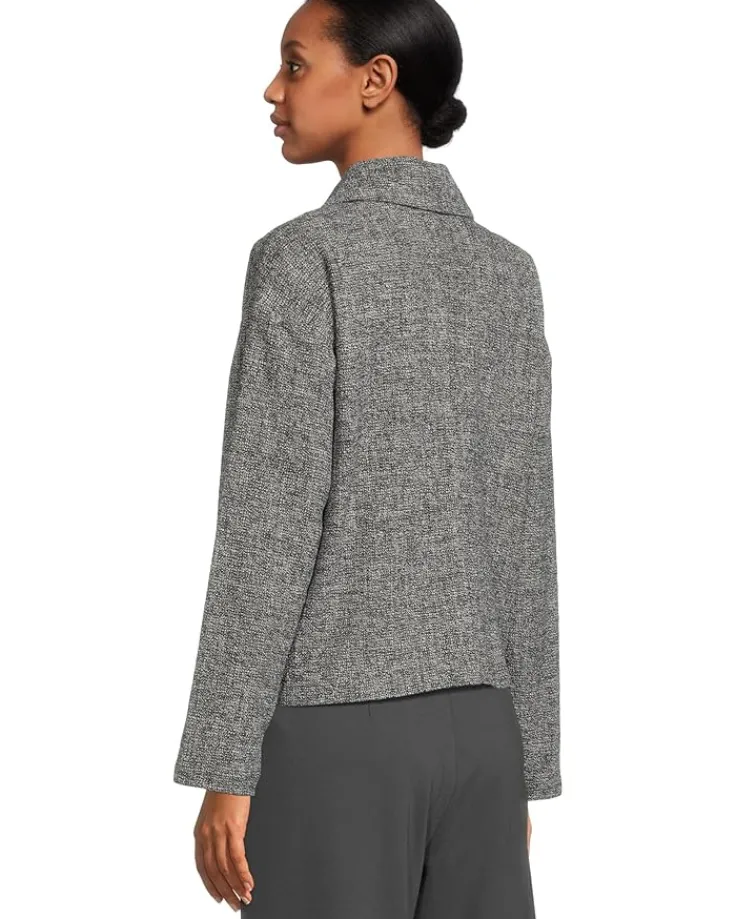 short_blazer_2.webp Eileen Fisher Coats & Outerwear<Short Blazer Black White