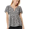 Lucky Brand Shirts & Tops<Short Sleeve Peasant Blouse Black Multi