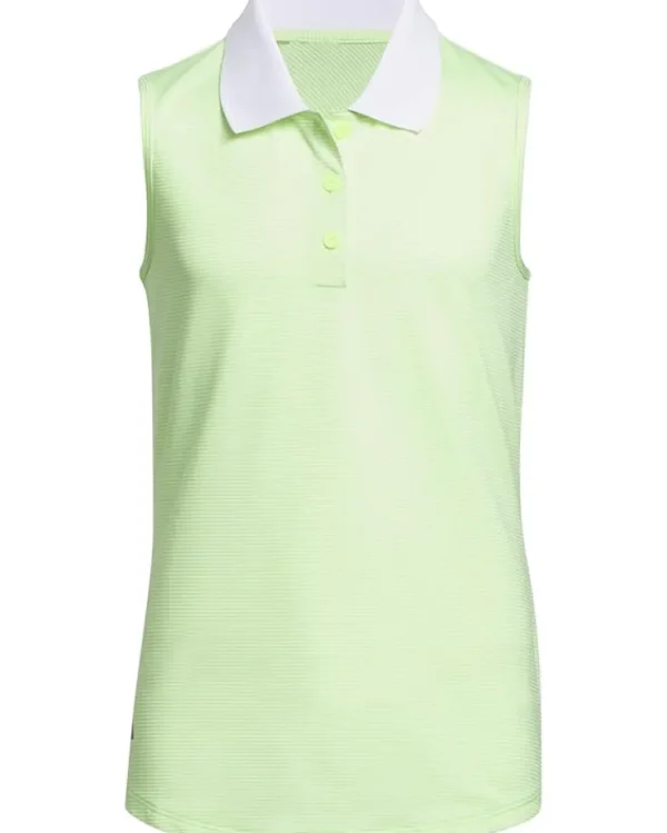 adidas Golf Kids Shirts & Tops<Sleeveless Golf Polo Shirt (Little Kids/Big Kids) Green Spark