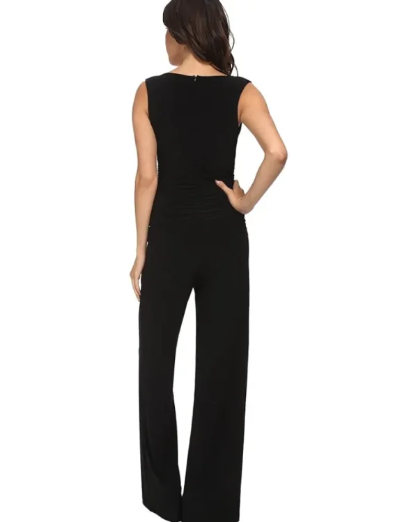 Norma Kamali Jumpsuits & Rompers<Sleeveless Shirred Waist Jumpsuit Black