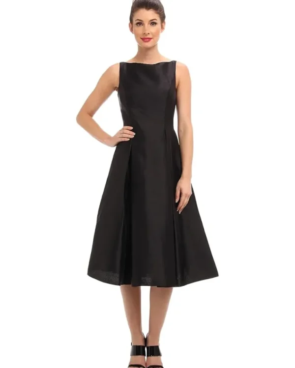 Adrianna Papell Dresses<Sleeveless Tea Length Dress Black