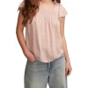 Lucky Brand Shirts & Tops<Smocked Neck Flutter Sleeve Top Lotus Multi