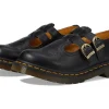 Dr. Martens Flats<8065 Smooth Leather Mary Jane Shoes Black Smooth