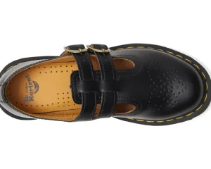Dr. Martens Flats<8065 Smooth Leather Mary Jane Shoes Black Smooth
