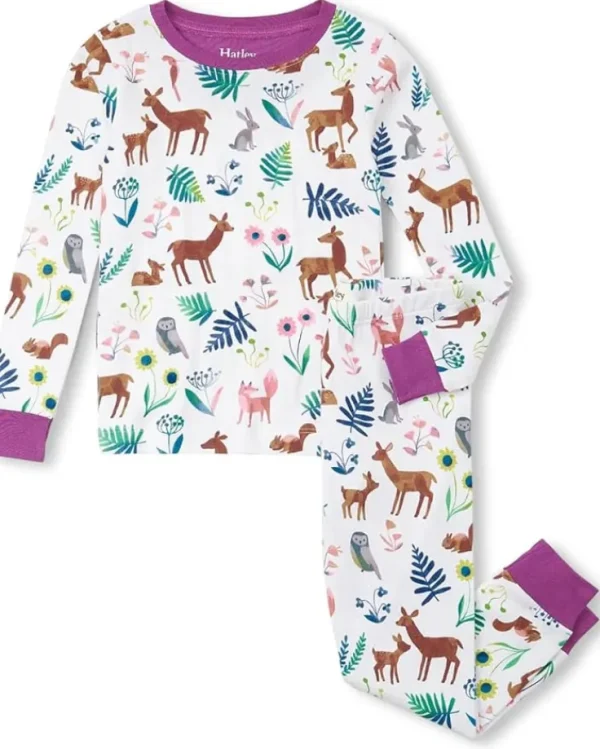 Hatley Kids Pajamas | Pajamas<Soft Forest Cotton Pajama Set (Toddler/Little Kid/Big Kid) Natural