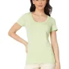 L.L.Bean Shirts & Tops<Soft Stretch Supima Tee Scoopneck Short-Sleeve Light Moss