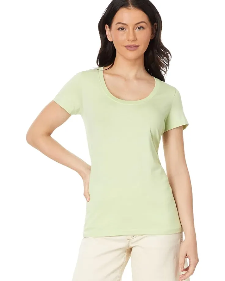 soft_stretch_supima_tee_s_0.webp L.L.Bean Shirts & Tops<Soft Stretch Supima Tee Scoopneck Short-Sleeve Light Moss