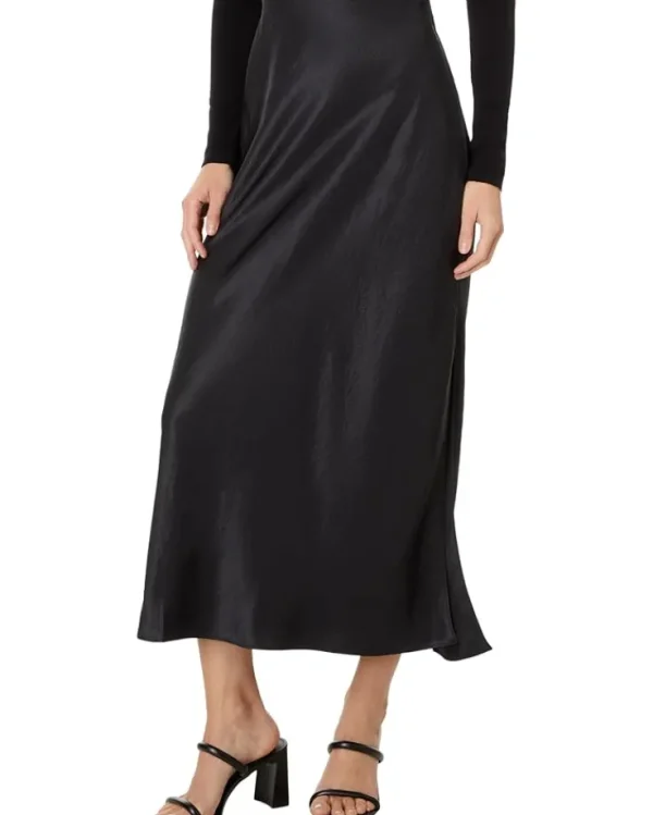 Madewell Skirts<Solana Maxi - Debs Drapey Satin True Black