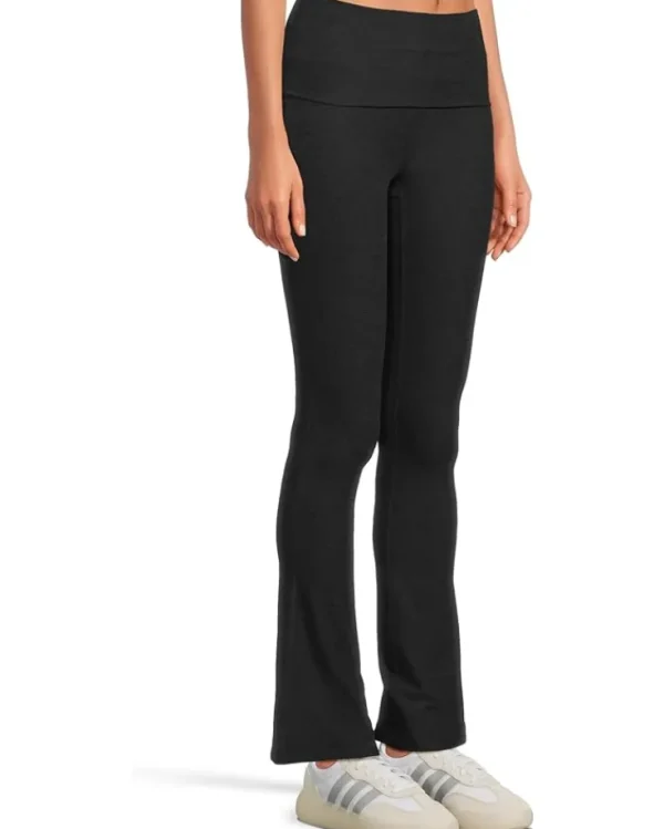 Beyond Yoga Pants<Spacedye Foldover Pants Darkest Night