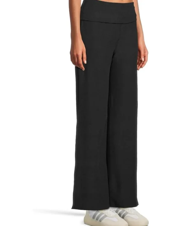 Beyond Yoga Pants<Spacedye Foldover Wide Leg Pants Darkest Night