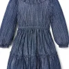 Janie and Jack Dresses<Sparkle Party Dress (Toddler/Little Kid/Big Kid) Dark Blue