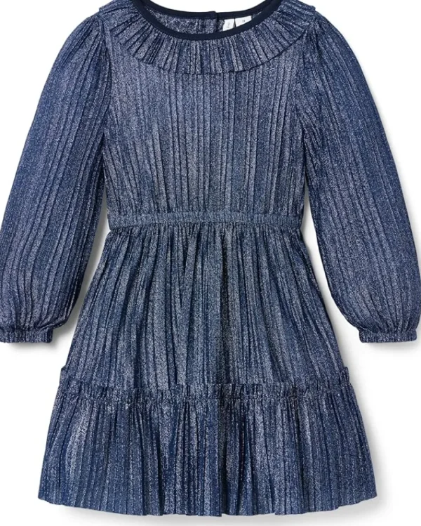 Janie and Jack Dresses<Sparkle Party Dress (Toddler/Little Kid/Big Kid) Dark Blue