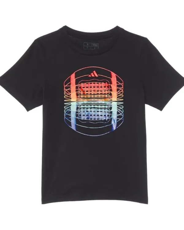 adidas Kids Shirts & Tops<SS Football Tee(Toddler/Little Kid/Big Kid) Black Multi