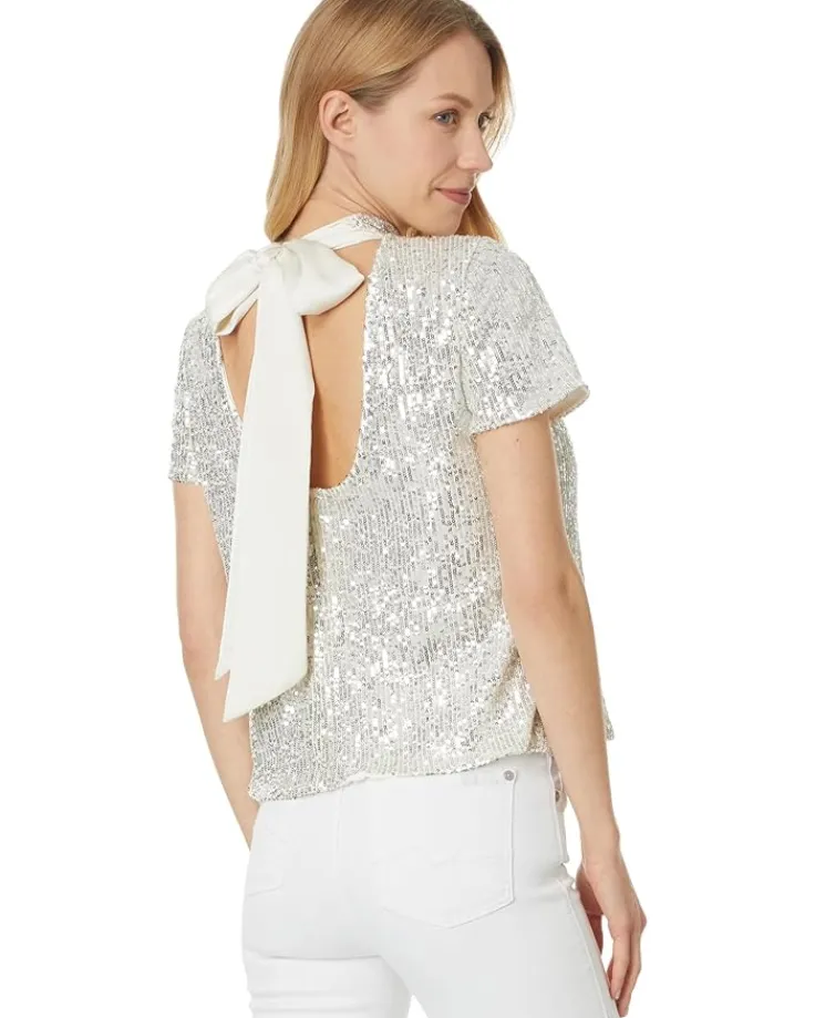 ss_mock_nk_sequin_blse_w__1.webp CeCe Shirts & Tops<S/S Mock Nk Sequin Blse W/ Back Bow 246 Champagne