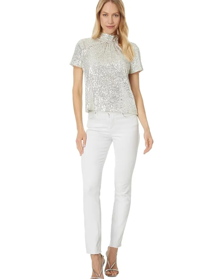 ss_mock_nk_sequin_blse_w__3.webp CeCe Shirts & Tops<S/S Mock Nk Sequin Blse W/ Back Bow 246 Champagne