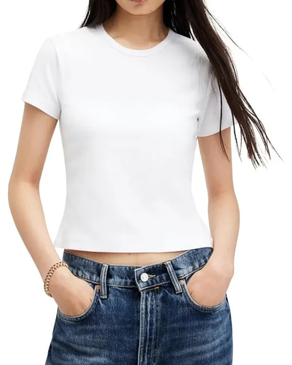 AllSaints Shirts & Tops<Stevie Tee Optic White