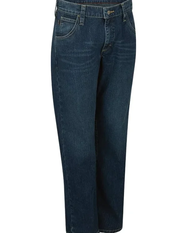 Bulwark FR Work & Duty Apparel | Jeans<Straight Fit Jeans with Stretch Sanded Denim