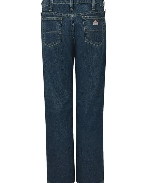 Bulwark FR Work & Duty Apparel | Jeans<Straight Fit Jeans with Stretch Sanded Denim