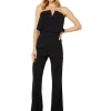 Bebe Jumpsuits & Rompers<Strapless Overlay Jumpsuit Jet Black