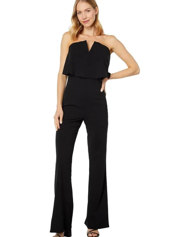 strapless_overlay_jumpsui_0.webp Bebe Jumpsuits & Rompers<Strapless Overlay Jumpsuit Jet Black