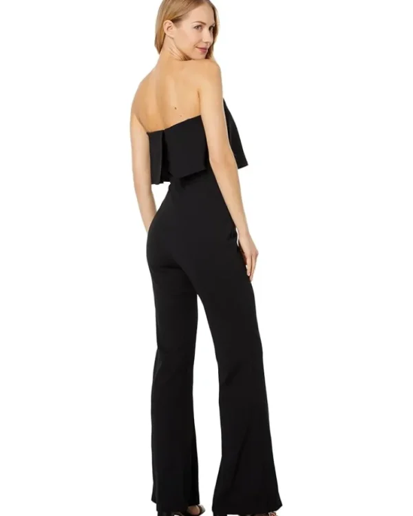 Bebe Jumpsuits & Rompers<Strapless Overlay Jumpsuit Jet Black