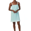 Lauren Ralph Lauren Sleepwear<Strappy Eyelet Trimmed Gown Turquoise Gingham