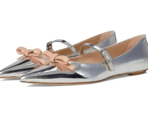 Stuart Weitzman Flats<Stuart Felicity Mary Jane Silver/Poudre
