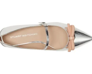 Stuart Weitzman Flats<Stuart Felicity Mary Jane Silver/Poudre