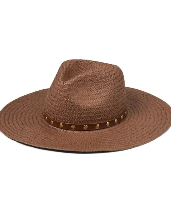 Madewell Hats<Studded Packable Brimmed Straw Hat Chocolate Raisin