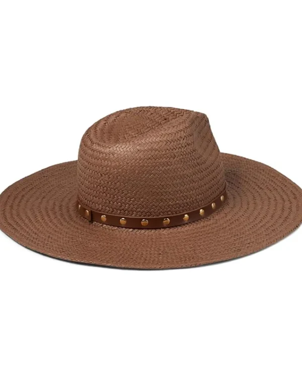 Madewell Hats<Studded Packable Brimmed Straw Hat Chocolate Raisin