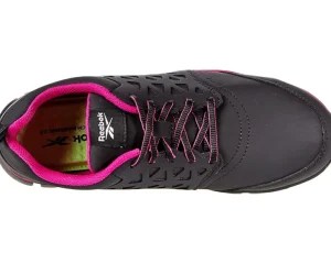 Reebok Work Safety Shoes<Sublite Cushion Work Comp Toe EH Black/Pink