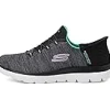 SKECHERS Comfort | Adaptive<Summits - Hands Free Slip-Ins Black/ Turquoise
