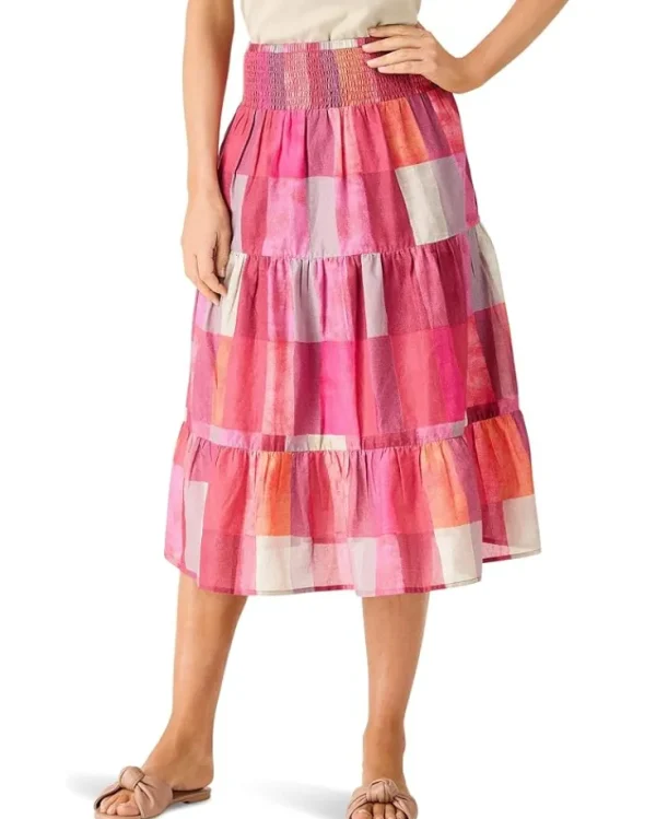 NIC+ZOE Skirts<Sunset Plaid Skirt Pink Multi