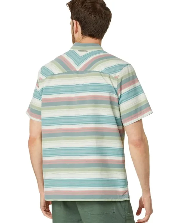 L.L.Bean Activewear | Shirts & Tops<SunSmart Cool Weave Woven Shirt Stripe Short Sleeve Deep Azure Stripe