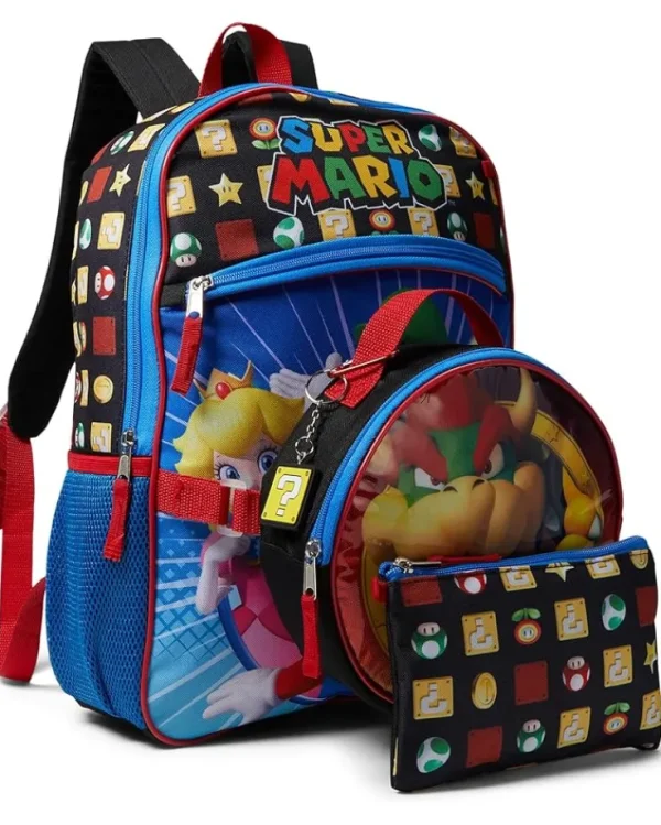 BIOWORLD Kids Backpacks<Super Mario Bros Backpack Set (Little Kid/Big Kid) Blue