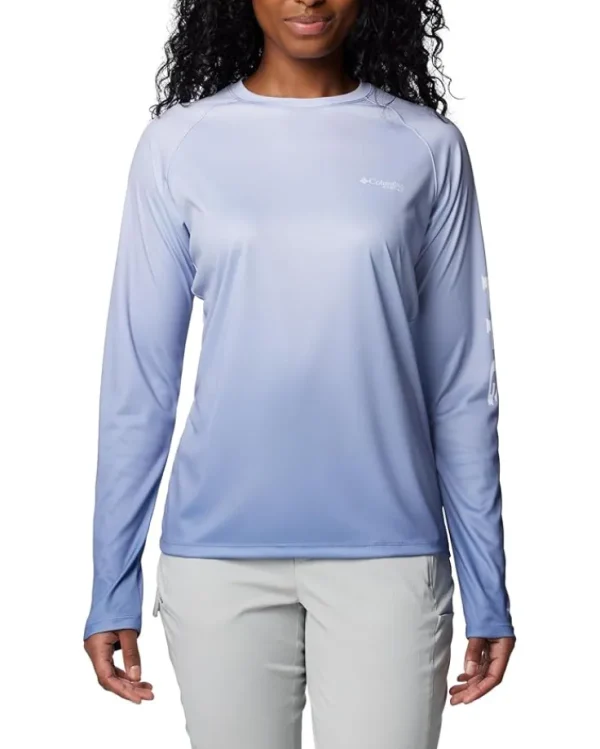 Columbia Plus Size<Super Tidal Tee™ Long Sleeve Gulf Stream Basic Gradient
