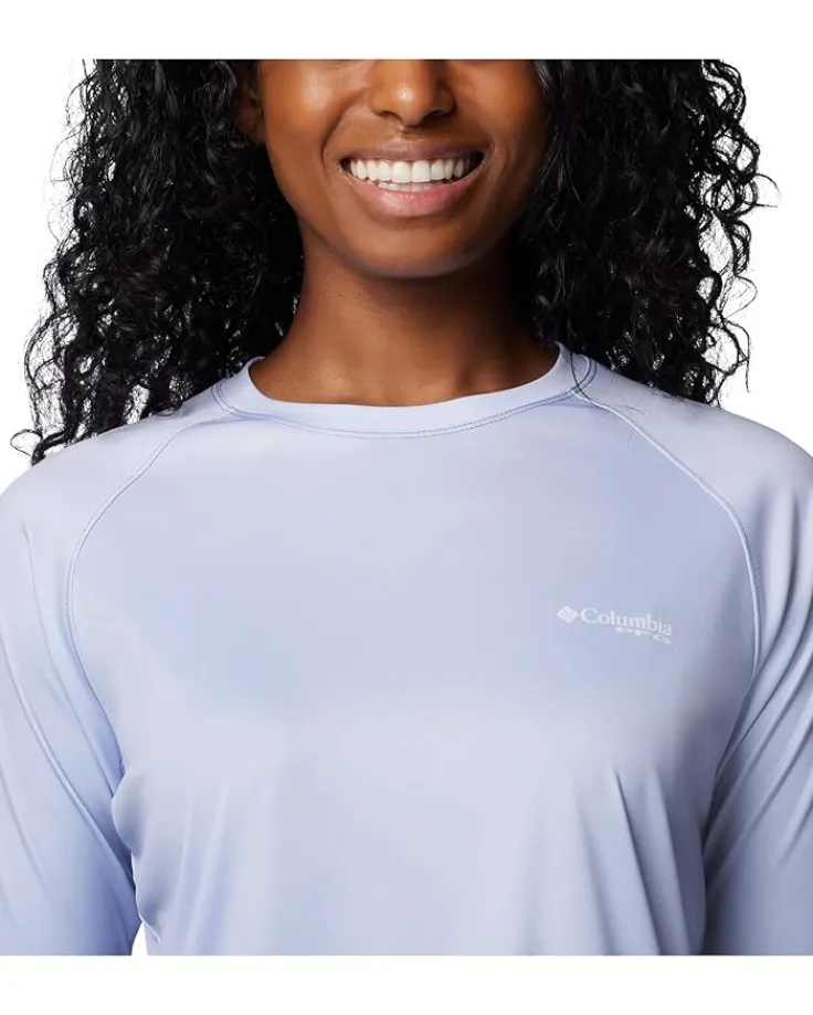 super_tidal_tee_long_slee_4.webp Columbia Plus Size<Super Tidal Tee™ Long Sleeve Gulf Stream Basic Gradient