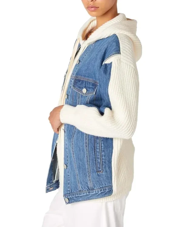 Blank NYC Coats & Outerwear<Sweater And Denim Trucker Jacket Multicolor
