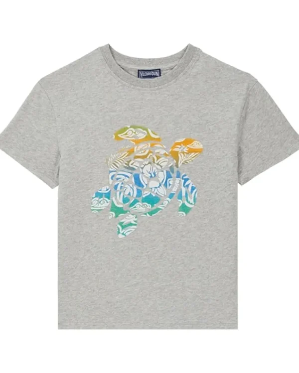 Vilebrequin Kids Shirts & Tops<Tahiti Turtle Gabin Gris Chine