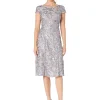 Alex Evenings Dresses<Tea Length A-Line Rosette Dress Dove