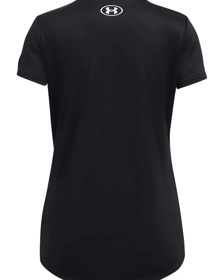 tech_big_logo_short_sleev_1.webp Under Armour Kids Shirts & Tops<Tech Big Logo Short Sleeve T-Shirt (Big Kids) Black/White 1