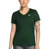 Under Armour Shirts & Tops | Activewear<Tech Short Sleeve V-Neck Solid Forest Green/White