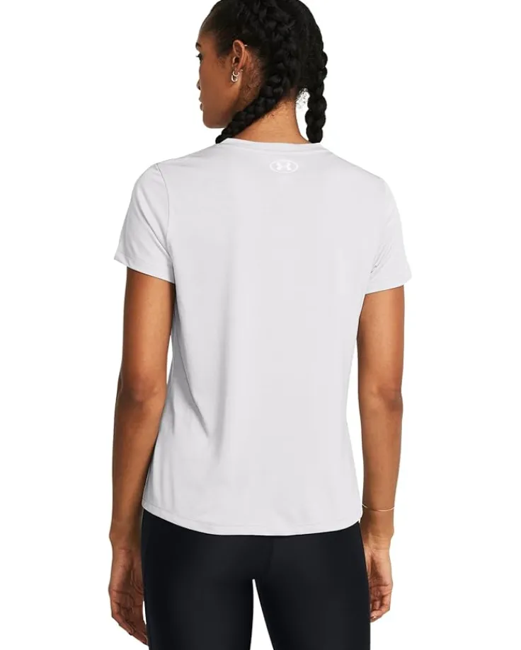 tech_short_sleeve_vneck_t_1.webp Under Armour Activewear | Shirts & Tops<Tech Short Sleeve V-Neck Twist Black/White