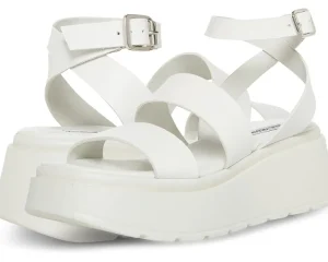Steve Madden Sandals<Tenysi Wedge Sandal White Leather