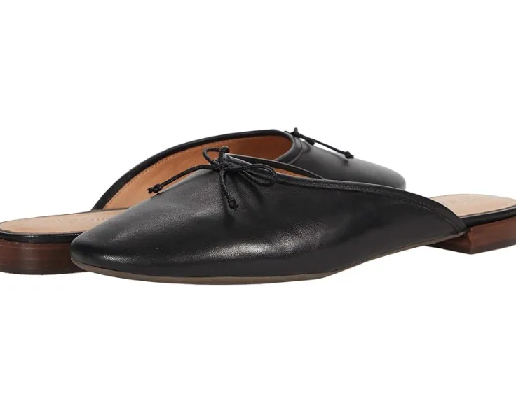 the_adelle_ballet_mule_in_0.webp Madewell Mules<The Adelle Ballet Mule in Leather True Black