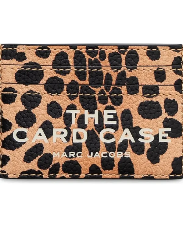 Marc Jacobs Wallets<The Cheetah Leather Card Case Black Multi