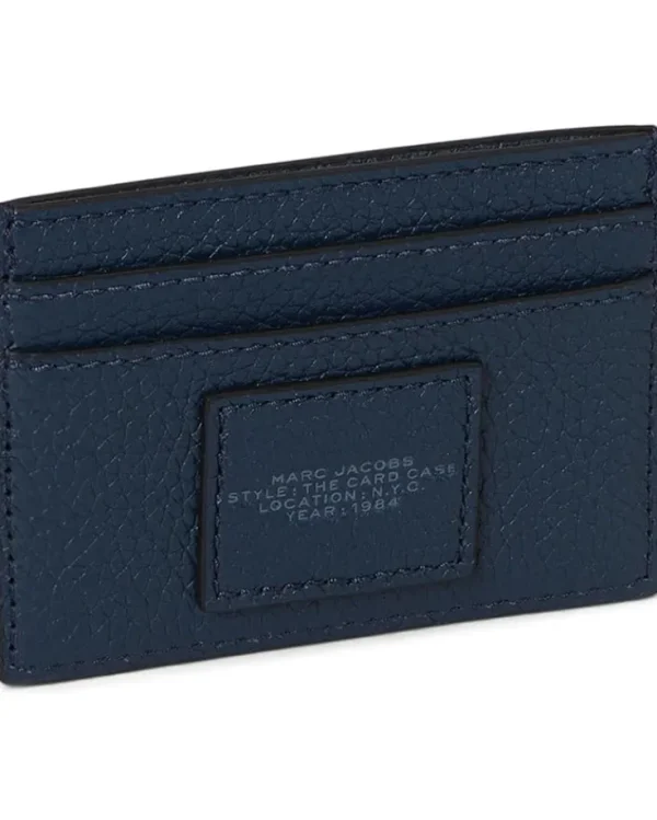 Marc Jacobs Wallets<The Leather Card Case Blue Sea